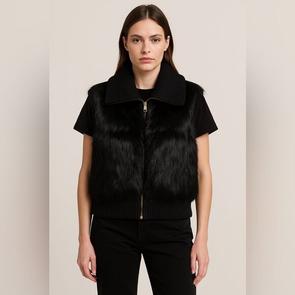 NWT!  MK fur vest faux fur - Picture 1 of 13